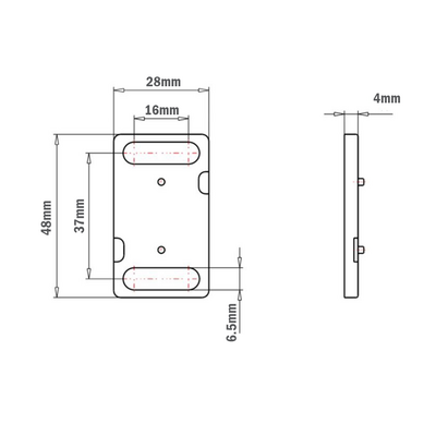 52-101-0 MODULAR SOLUTIONS DOOR PART BALL CATCH 4MM SPACER